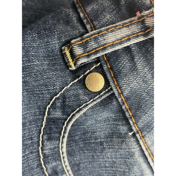 Escada sport Vintage Denim Skirt Blue Sz 36 S Cotton Logo Mini Knee Length - Picture 4 of 10